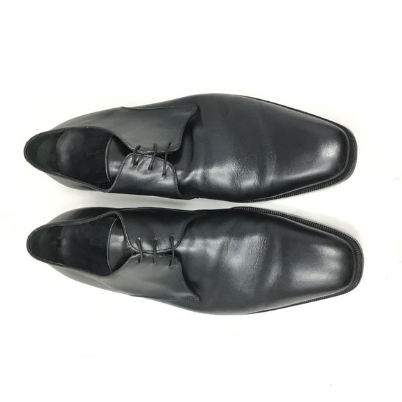 Men\'s Ermenegildo Zegna Oxfords Dress Shoes Size 13 Black Leather Plain Toe main image 5